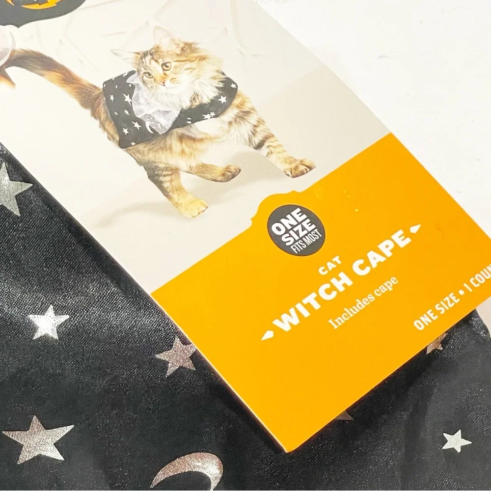 Hyde & Eek WITCH CAPE Halloween Costume‎ One Size Stars Moon Fringe NEW
